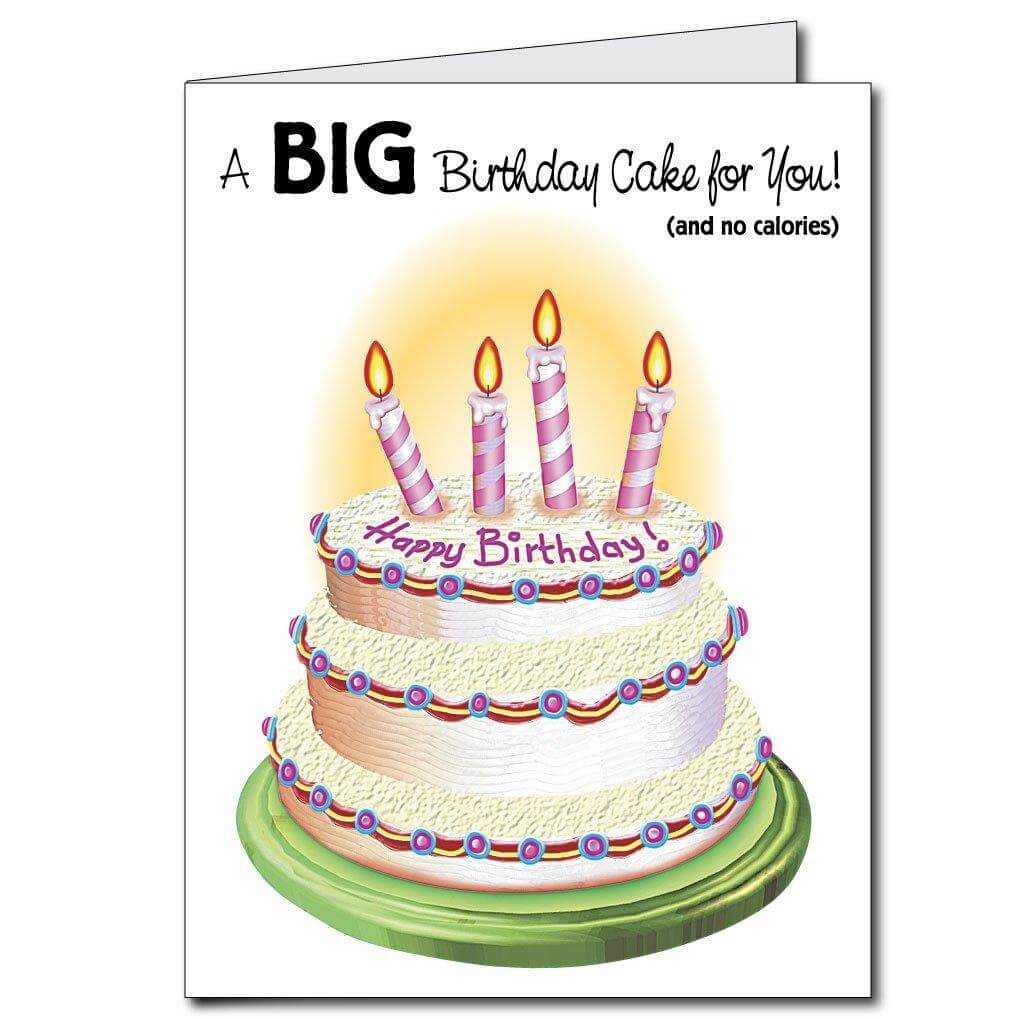 3' Stock Design Giant Birthday Cake Birthday Card