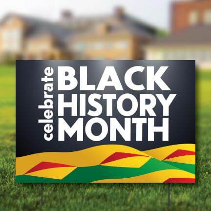 black history month sign
