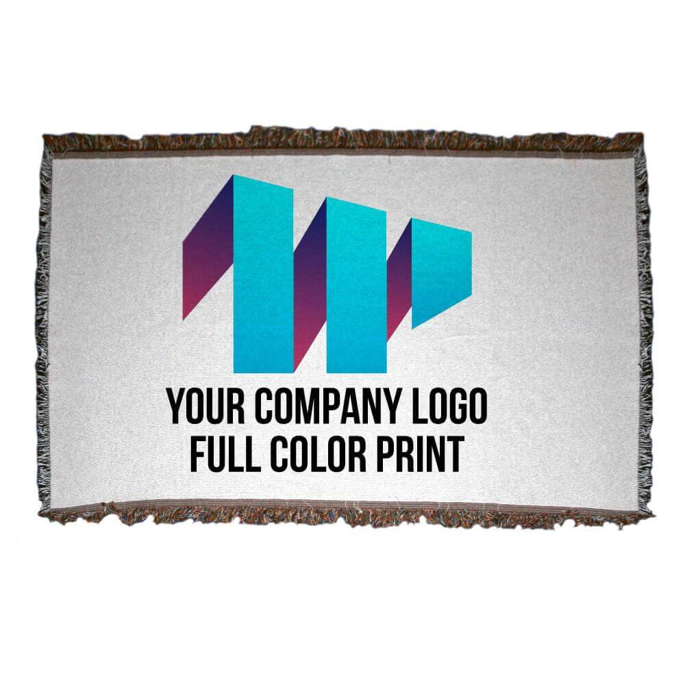 custom blanket with your business logo