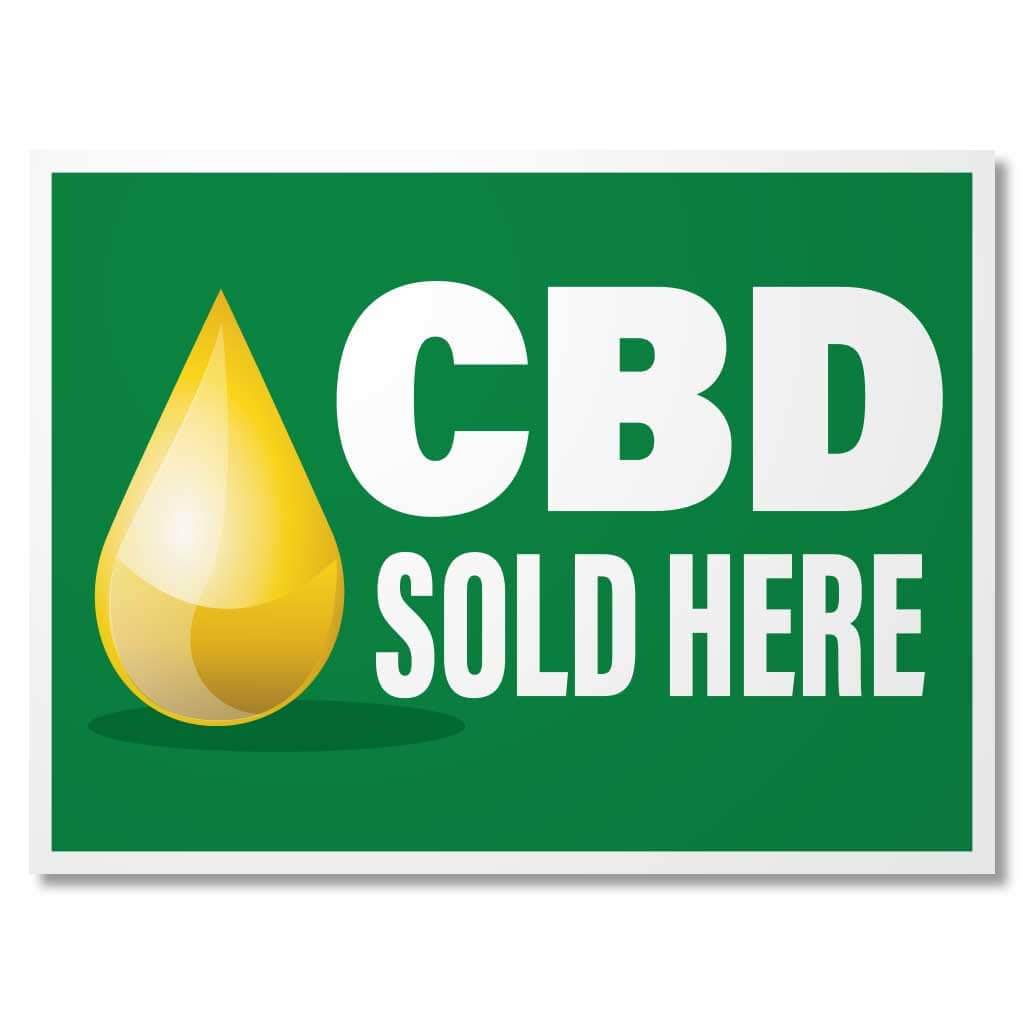 CBD Sold Here 18"x24" Yard Sign Set - FREE SHIPPING