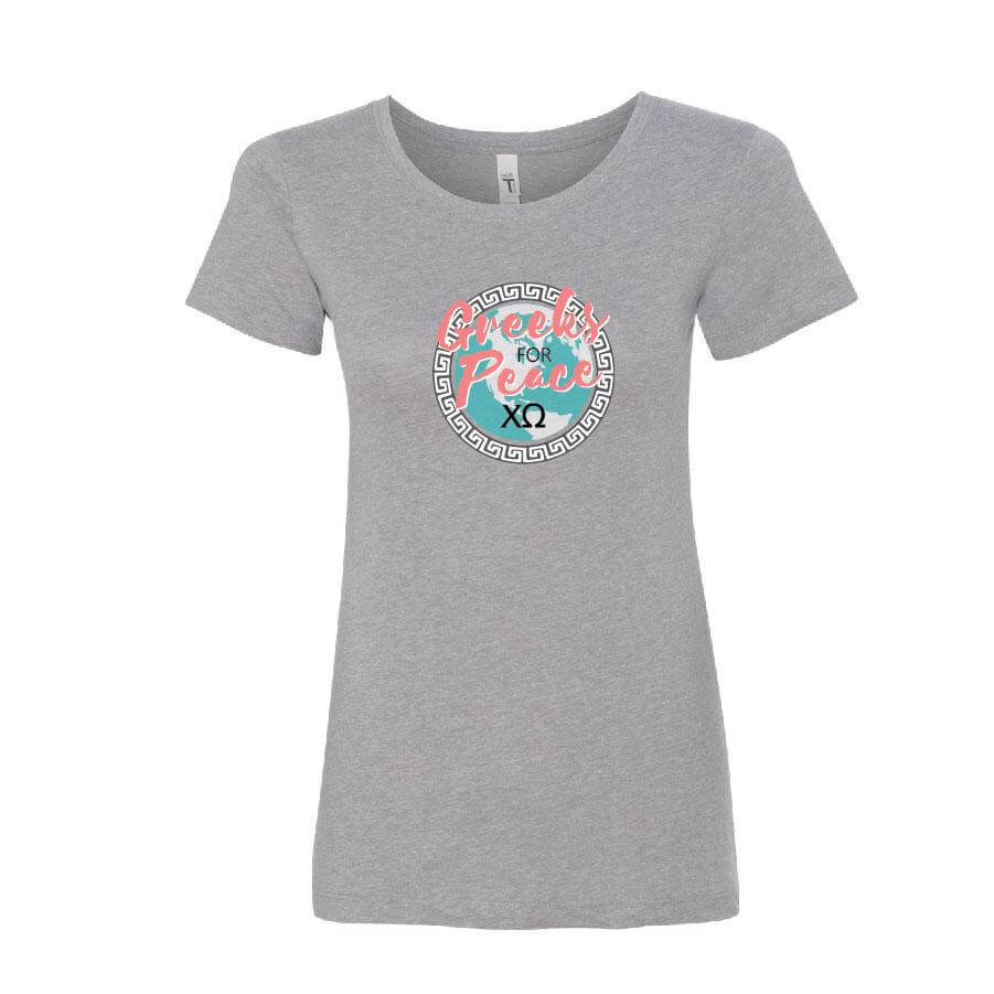 Chi Omega Women's Fitted Crew T-shirt | VictoryStore – VictoryStore.com