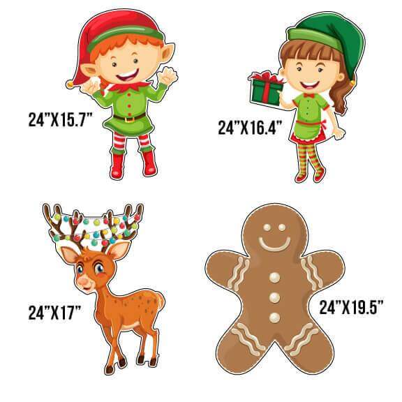 Christmas elves yard decorations for yard cards