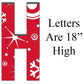 Red Snowflake Happy Holidays Letters Yard Card - FREE SHIPPING