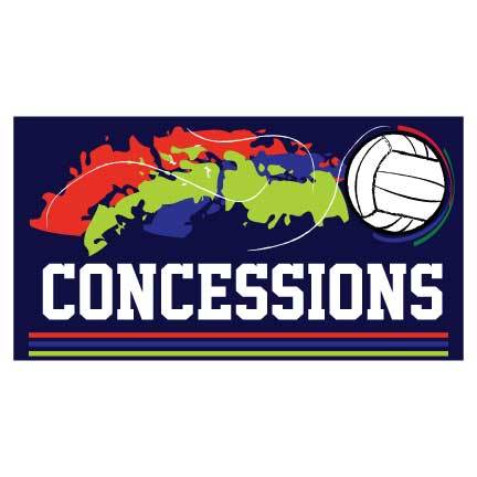 Concessions Banner - Volleyball Concessions Waterproof Vinyl Banner