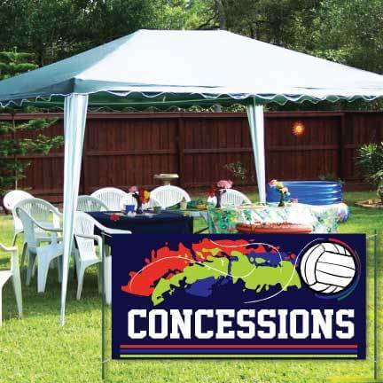 Concessions Banner - Volleyball Concessions Waterproof Vinyl Banner