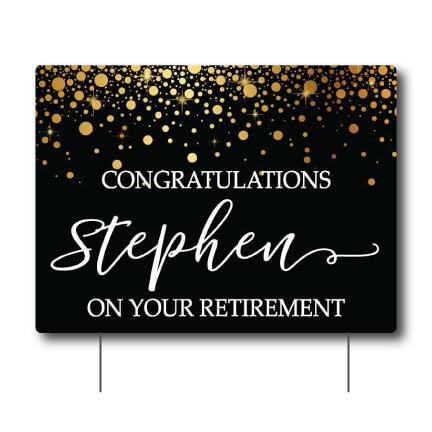 Custom Congratulations on your Retirement Yard Sign