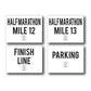 Custom Half Marathon Simple yard Sign Package
