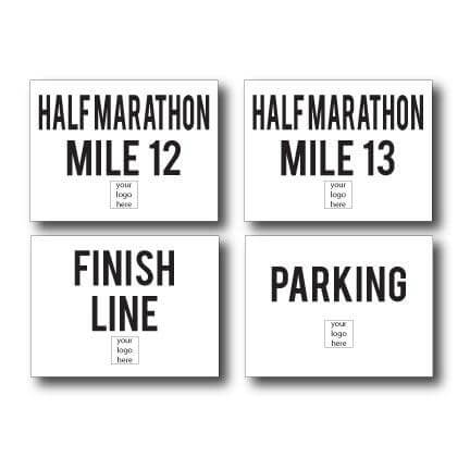Custom Half Marathon Simple yard Sign Package