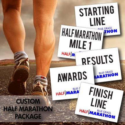 Custom Half Marathon Yard Sign Package