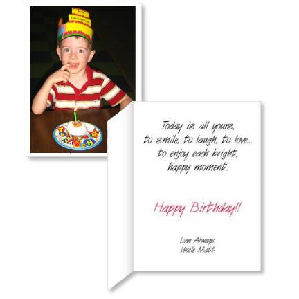 Giant Photo Upload Birthday Card w/Envelope