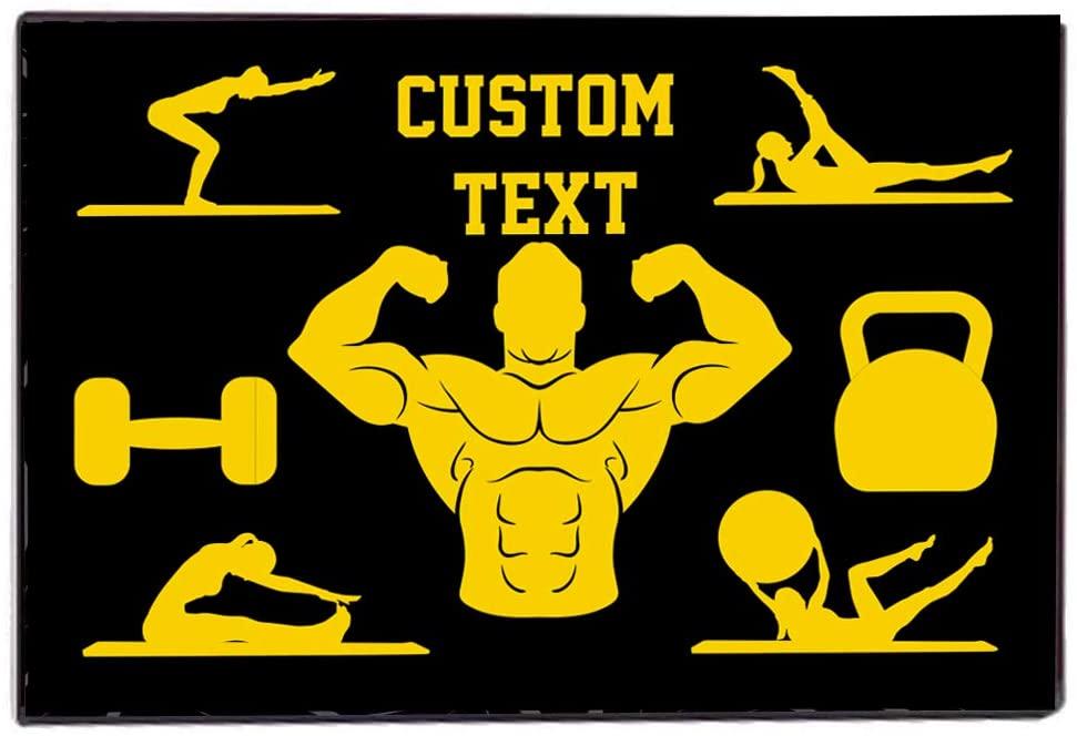 doormat with custom name for fitness centers