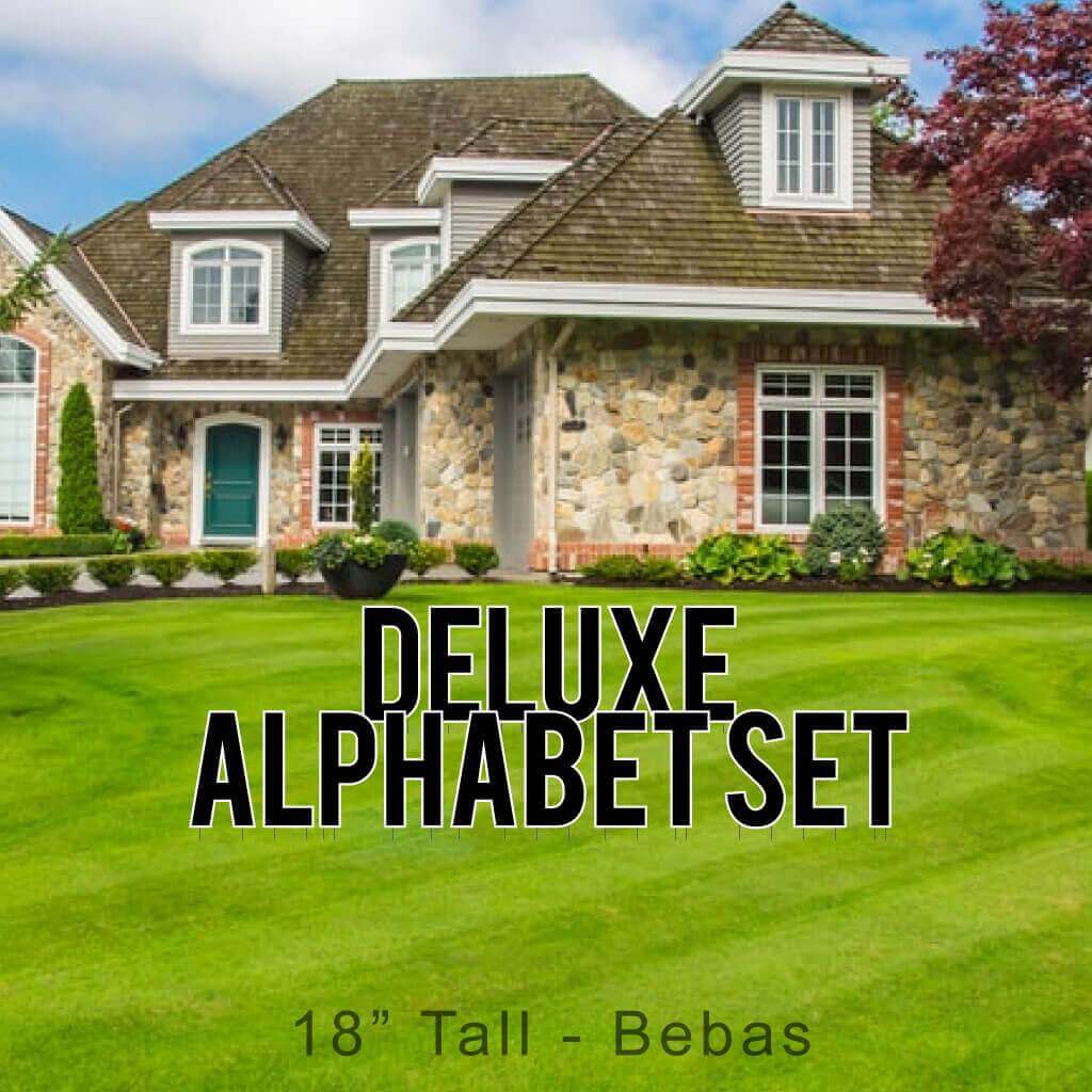 Bebas 18 inch deluxe alphabet yard letters set black