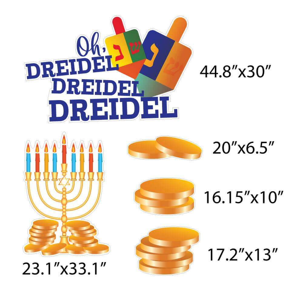 Dreidel Dreidel Dreidel Hanukkah Yard Card Decor