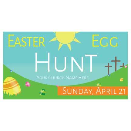 Custom Easter Egg Hunt Banner: Waterproof Vinyl Banner