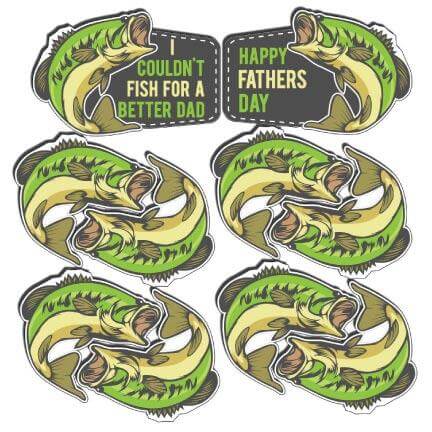 Fishing Themed Father's Day Yard Signs & Decorations 10 pieces