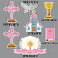Girls 1st Holy Communion Religious Yard Card Signs 15 pc set