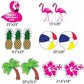 Custom Flamingo Birthday Party Lawn Decorations
