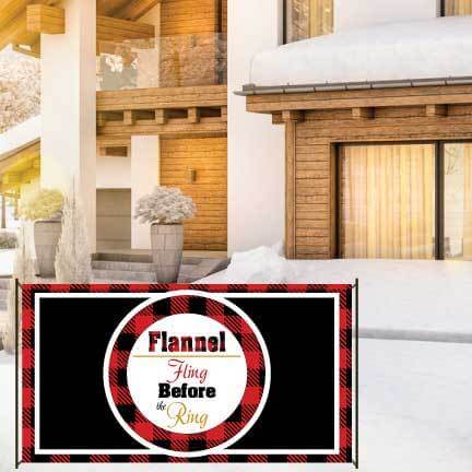 Bachelorette Banner - Flannel Fling Before The Ring Waterproof Vinyl Banner