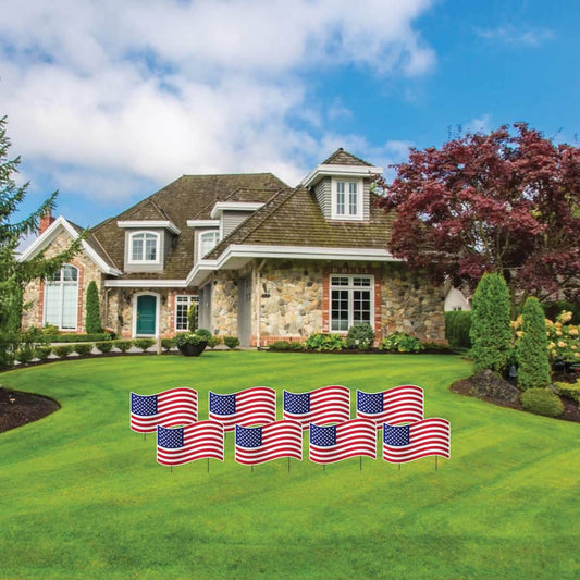american flag yard signs