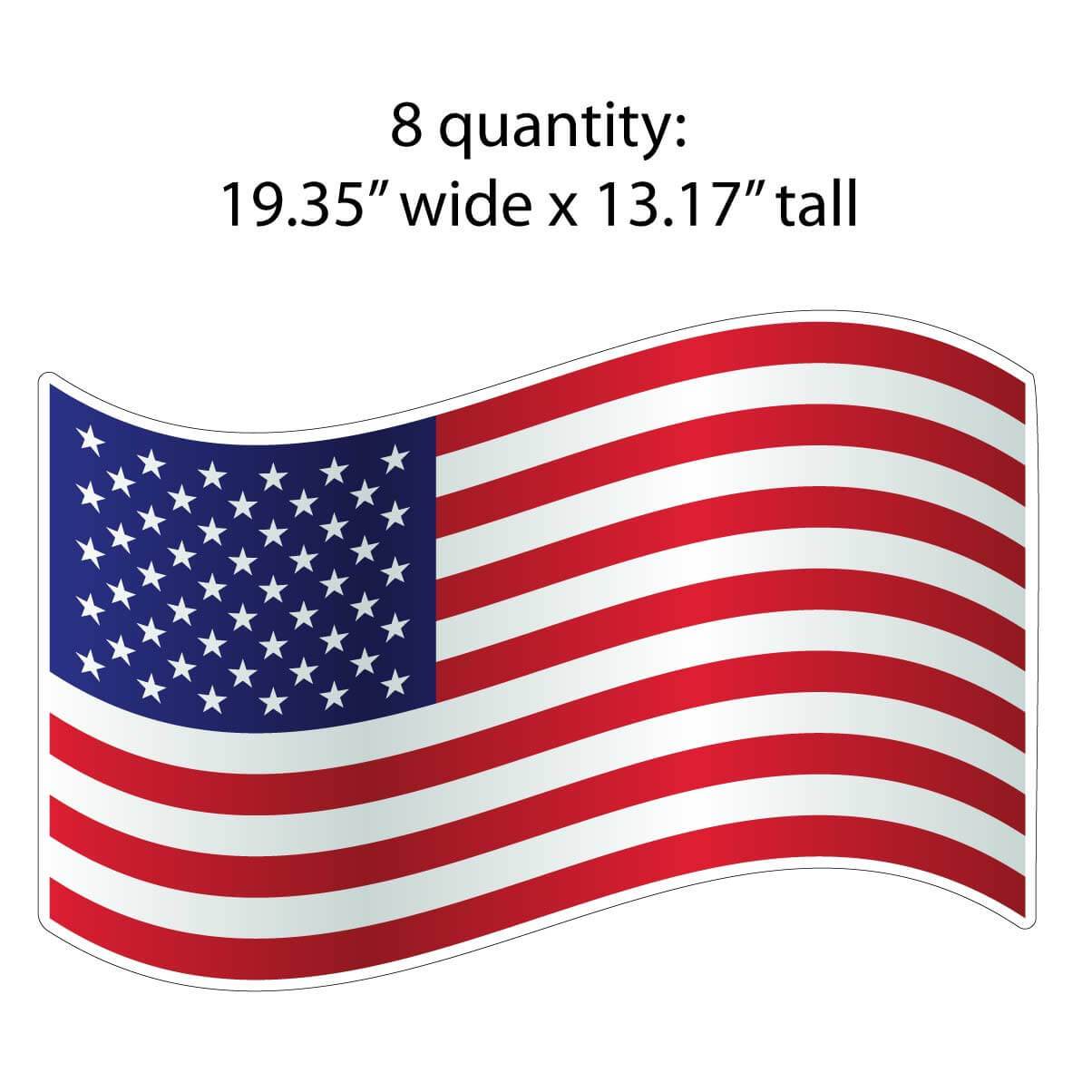 american flag yard card decoration