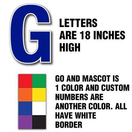 Custom 'Go Team' plus Number Yard Letters | VictoryStore – VictoryStore.com