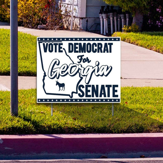 Vote Democrat for Georgia Senate Yard Sign