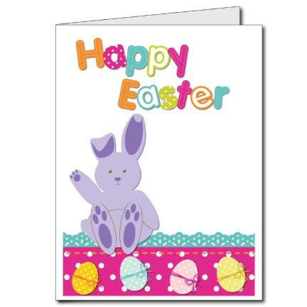 Giant Easter Greeting Card - Happy Easter with Bunny