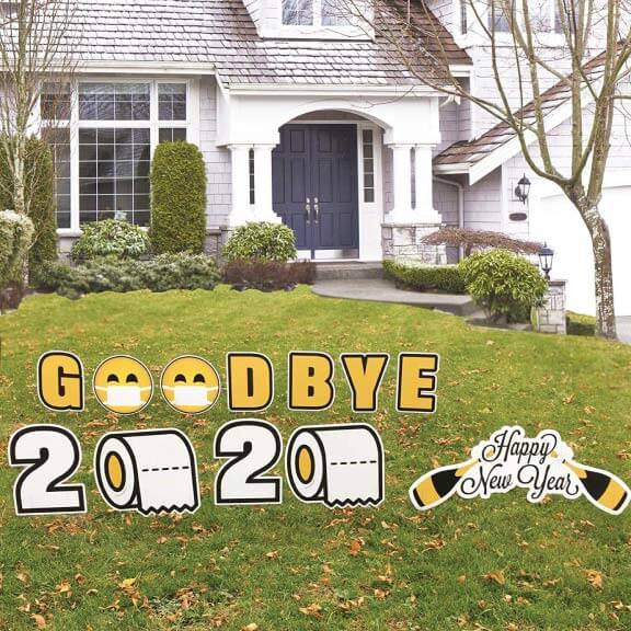 Goodbye 2020 New Years Yard Decoration Set