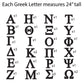 greek alphabet yard card decoration