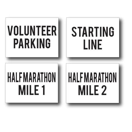 Half Marathon Race Yard Sign Package
