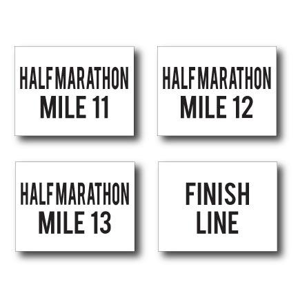 Half Marathon Simple Yard Sign Package