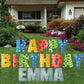 custom happy birthday confetti yard letters