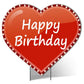 Giant Happy Birthday Lighted Heart Yard Sign
