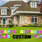custom colorful happy birthday yard letters