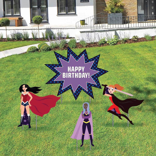 Happy Birthday Heroines Yard Decoration
