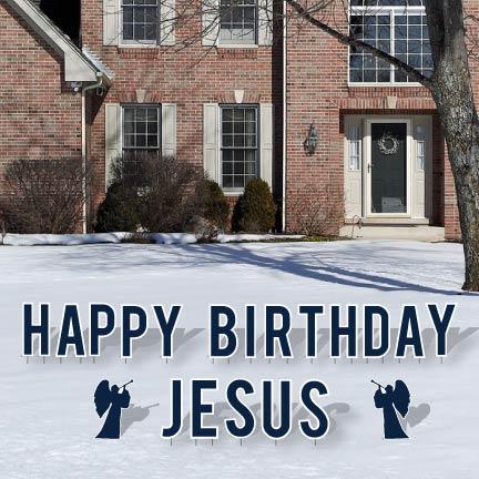 Happy Birthday Jesus Yard Letters Yard Display - FREE SHIPPING