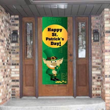 Happy St. Patrick's Day Waterproof Vinyl Door Banner