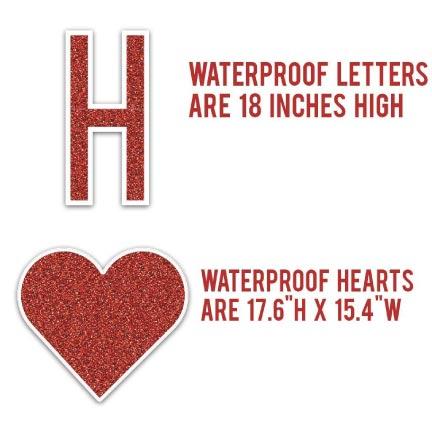 Homecoming Yard Letters and Hearts - FREE SHIPPING