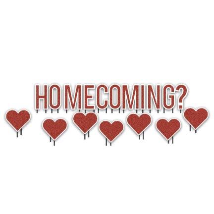 Homecoming Yard Letters and Hearts - FREE SHIPPING