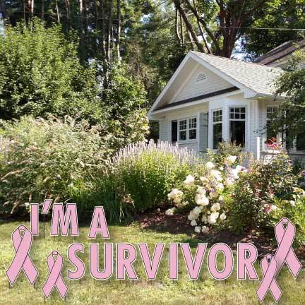 I'm A Survivor Breast Cancer Awareness Yard Letters - FREE SHIPPING