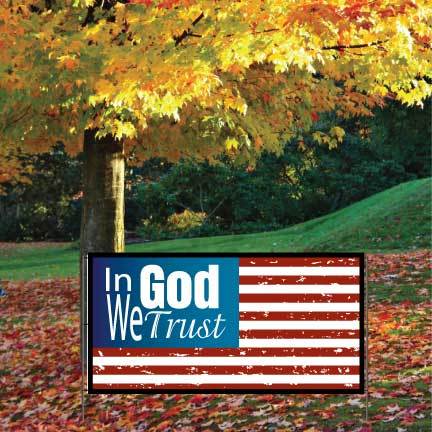 In God We Trust Banner - Flag Waterproof vinyl Banner