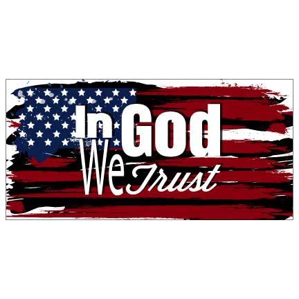 Veterans Day Banner- In God We Trust Waterproof Vinyl Banner