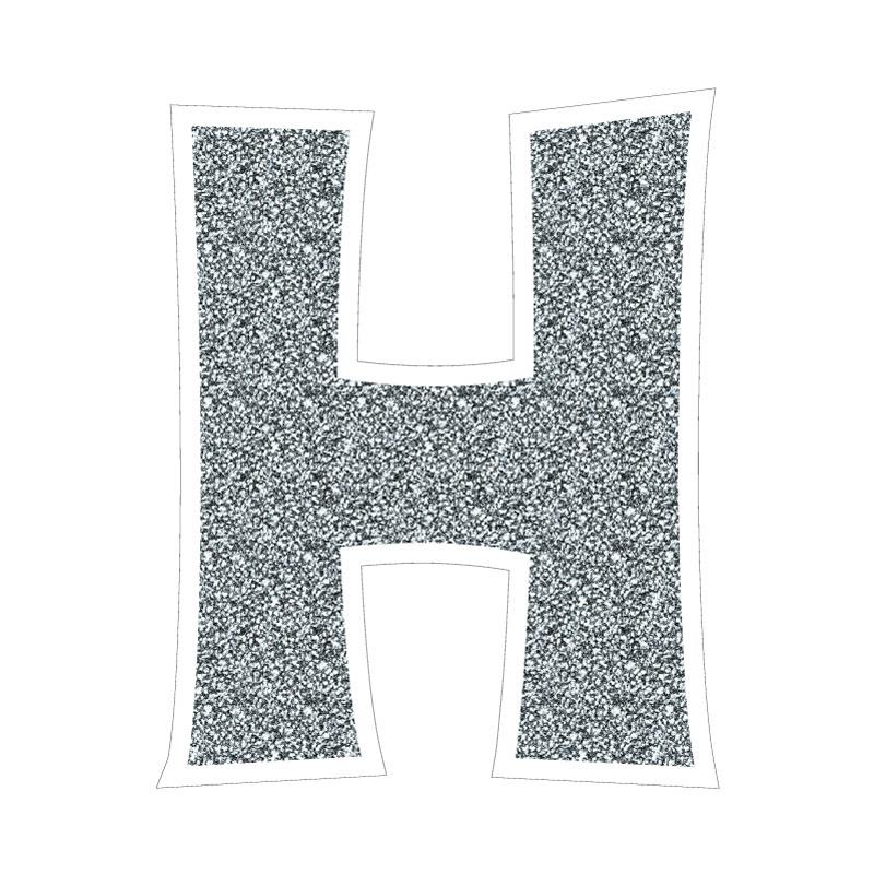 silver glitter common letter yard signs
