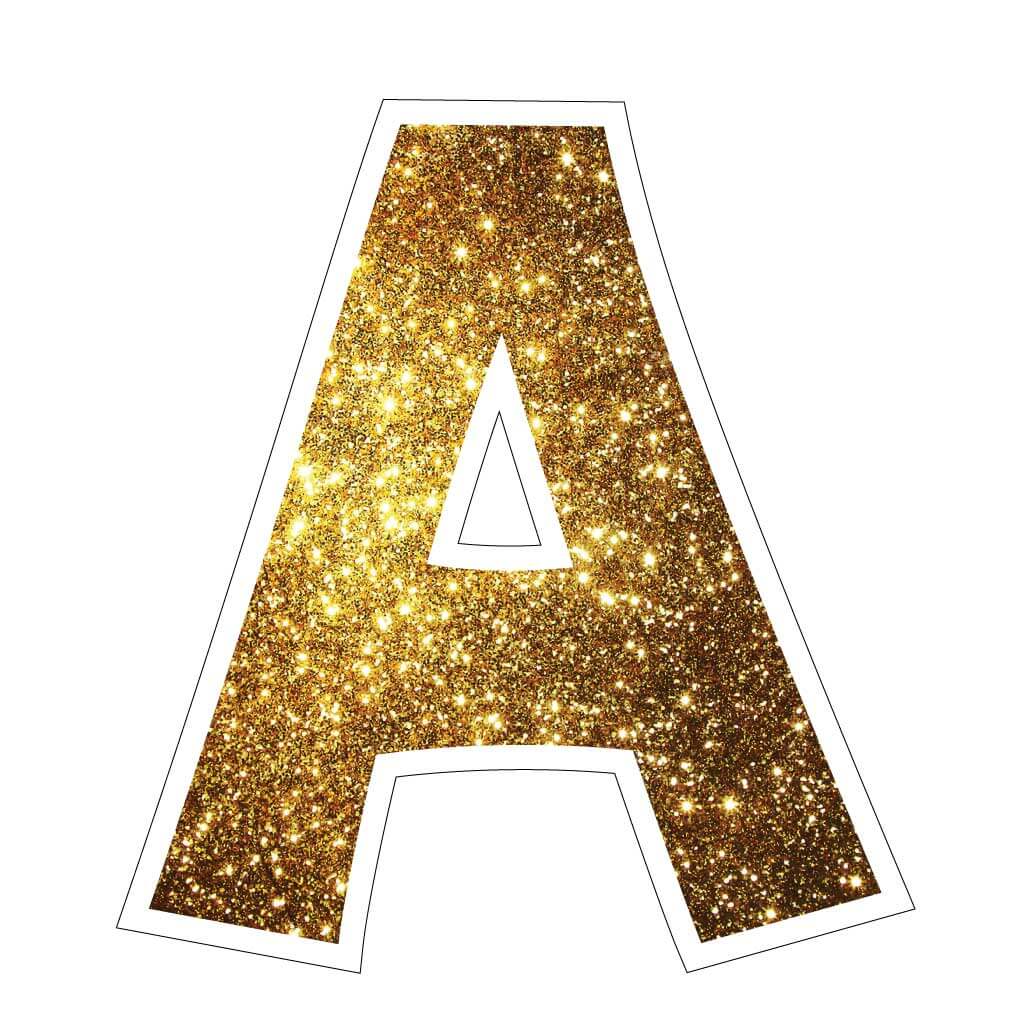 gold sparkle common yard letters