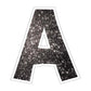 Sparkly black 24 inch yard letters