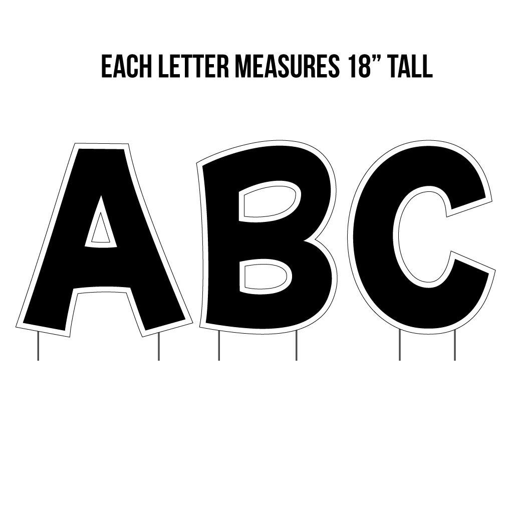 Cut-Out Alphabet & Numbers Yard Letters - 18" Tall - KG The Last Time