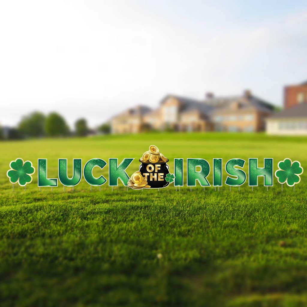 St. Patrick's Day yard card letters