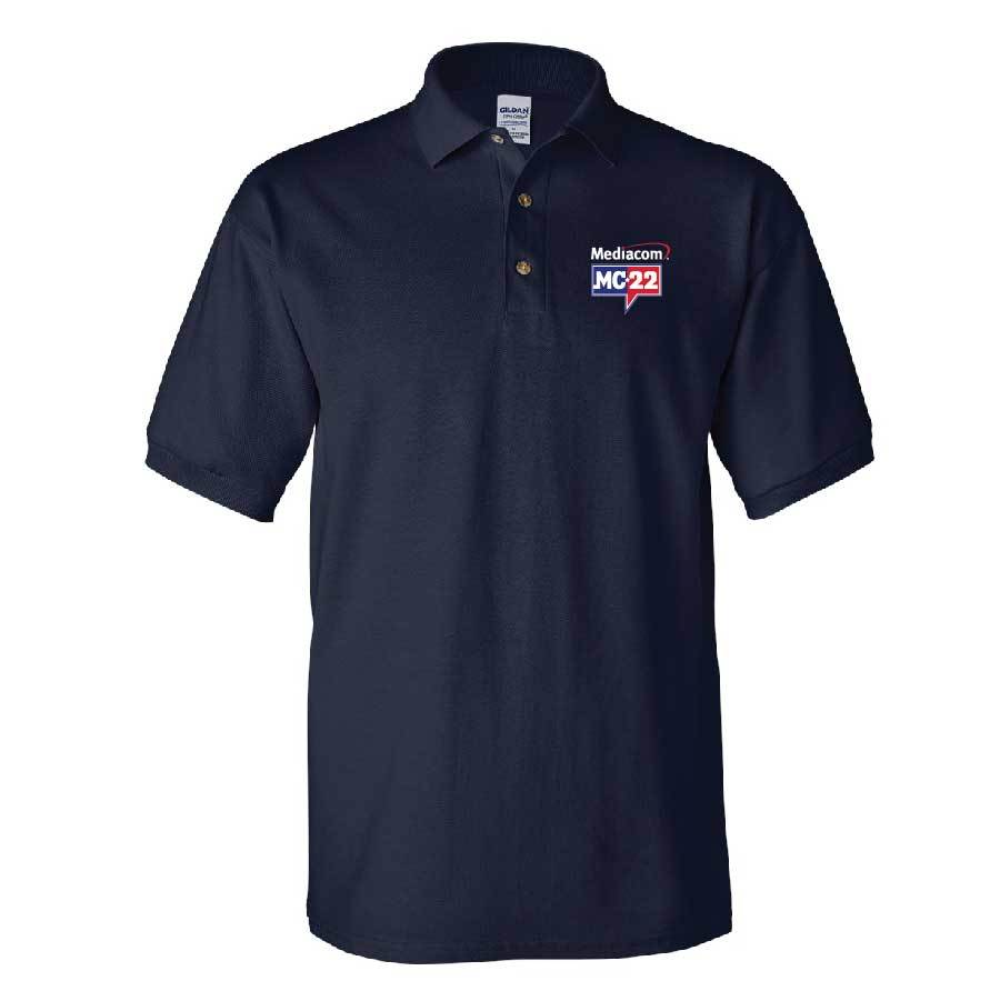 MC22 Men's Embroidered Navy Cotton Polo Shirt