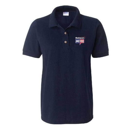 MC22 Ladies Embroidered Navy Cotton Polo Shirt