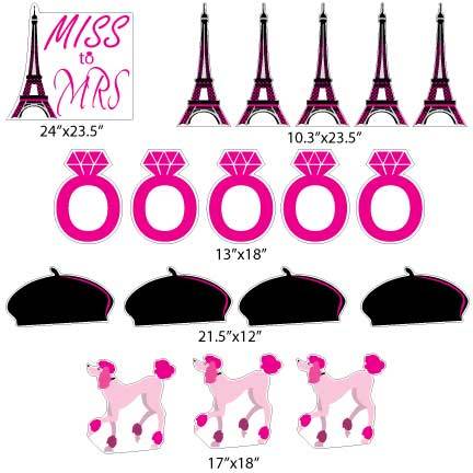 Paris Miss To Mrs. Bachelorette Yard Decorations